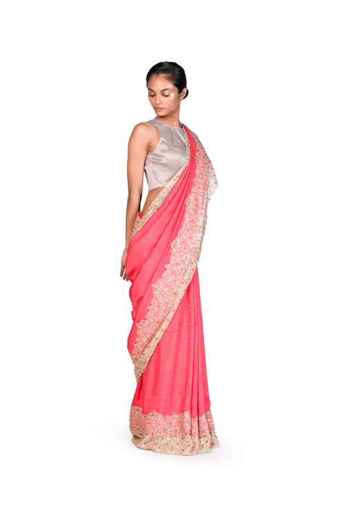 Gota Patti Saree with emb Blouse Piece
