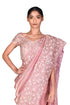 Vine Jaal Pink Tissue Saree with EMB Blouse Piece