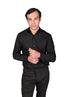 Black Wallpaper Thread EMB Waistcoat with Black Organza detail Shirt and Slim Pants
