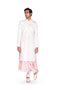 Off-White and Pink EMB Sherwani with Pink Kalidar Kurta and Churidar