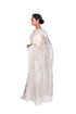 Silver Tissue Saree With EMB Blouse Piece