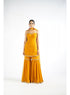 Mustard Georgette Sharara Set