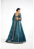 Dark Teal Flower Linear Lehenga Set