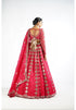 Crimson Red Chandelier Drop Lehenga Set