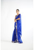 Royal Blue Mirror Scallop Saree Set