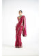 Mellow Wine Mirror Scallop Saree Set