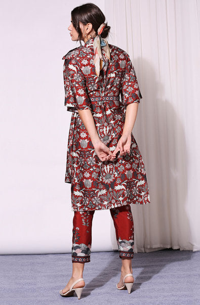 Night Floral Printed Jacket And Pants